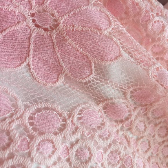 Pink Lace Short Sleeve Top Suzanne Bento XL - Picture 7 of 9